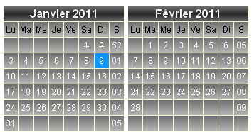 T�l�charger le mod�le de calendrier